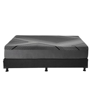 Foto 4 | Colchón Rogga Color Negro Matrimonial + Box + Almohada Royal Twin + Sábanas Royal