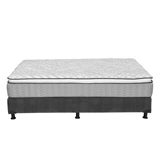 Foto 4 | Colchón Restonic Vail Color Gris Carbon Matrimonial + Box + Almohada Oso 2 + Sábanas Basic