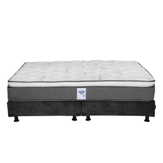 Foto 2 | Colchón Spring Air Prestige King Size + Box Dicasa Color Gris Carbón + Almohada 2 Pack