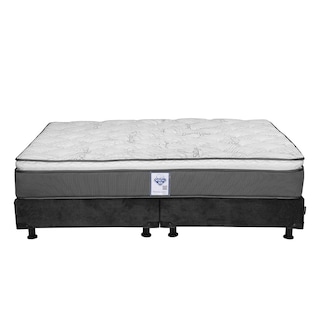 Foto 2 | Colchón Spring Air Prestige King Size + Box Dicasa Color Gris Carbón + Edredón Homy