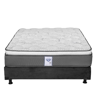 Foto 2 | Colchón Spring Air Prestige Queen Size + Box Dicasa Color Gris Carbón + Almohada 2 Pack + Juego De Sábanas Softy
