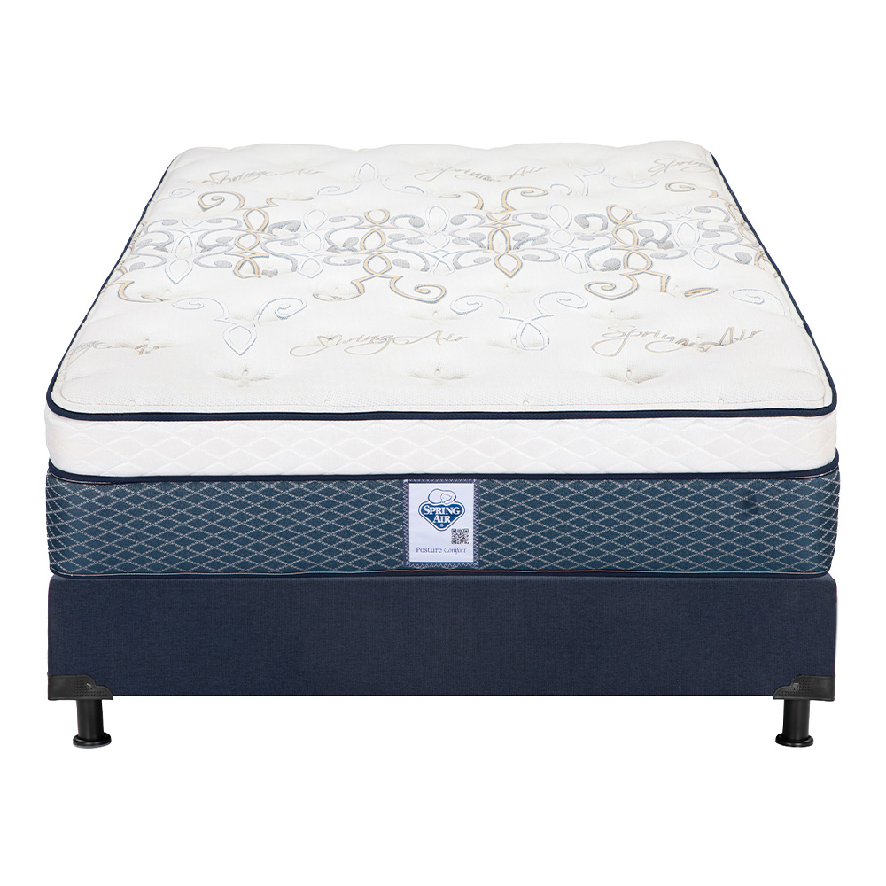 Foto 2 | Colchón Spring Air Cantabria Color Azul Matrimonial + Box Dicasa Azul + 2 Almohadas Osos