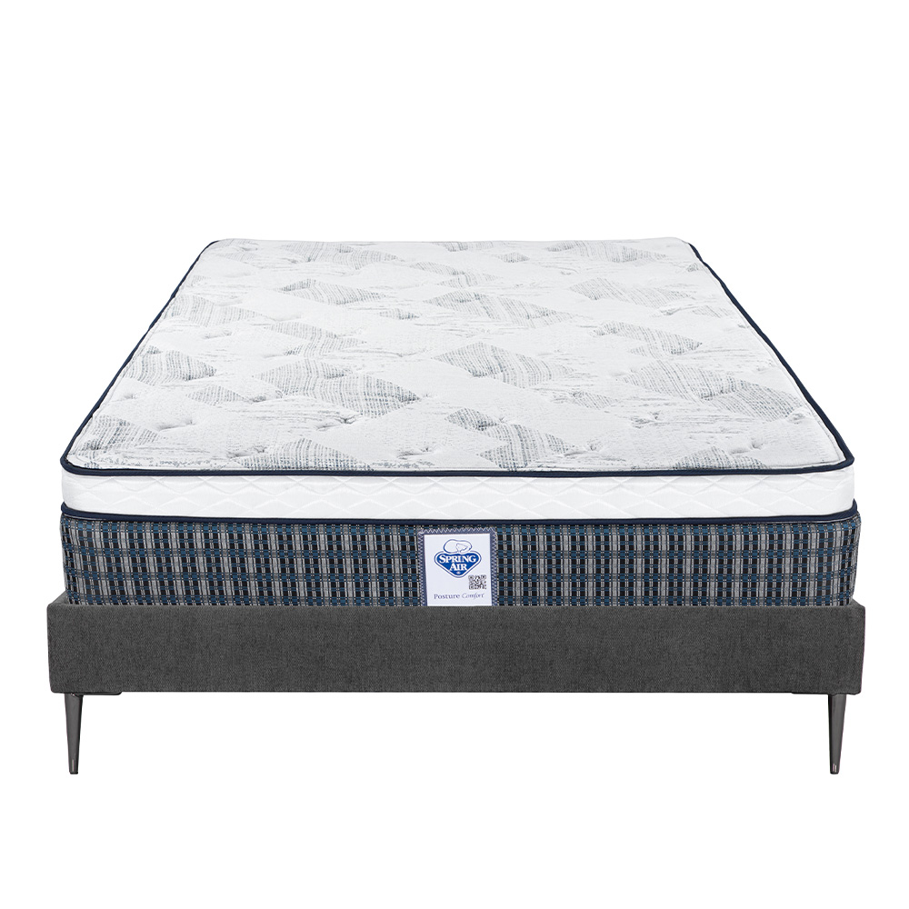 Foto 1 | Colchón Spring Air Cardona Slim Color Gris Carbon Queen Size + Base Cama Slim