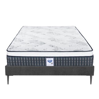 Foto 1 | Colchón Spring Air Cardona Slim Color Gris Carbon Queen Size + Base Cama Slim