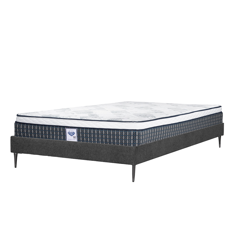 Foto 3 pulgar | Colchón Spring Air Cardona Slim Color Gris Carbon Queen Size + Base Cama Slim