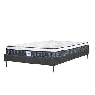 Foto 2 | Colchón Spring Air Cardona Slim Color Gris Carbon Queen Size + Base Cama Slim