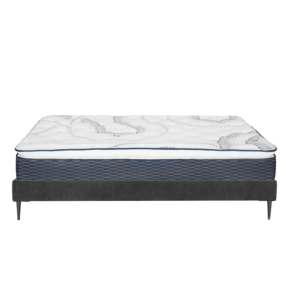 Foto 5 pulgar | Colchón Spring Air Dover Slim Color Gris Carbon King Size + Base Cama Slim