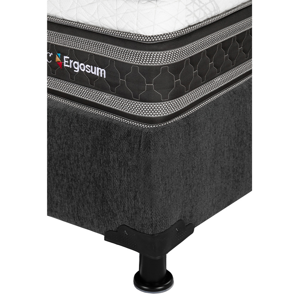 Foto 4 | Colchón Restonic Ergosum Color Negro King Size + Box Dicasa Gris + 2 Almohadas Osos