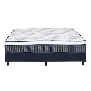 Foto 5 | Colchón Spring Air Cardona Azul Queen Size + Box Dicasa Azul + 2 Almohadas Trinity + Sábanas Trinity