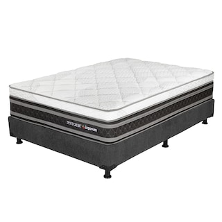 Foto 3 | Colchón Restonic Ergosum Color Negro King Size + Box Dicasa Gris + 2 Almohadas Trinity