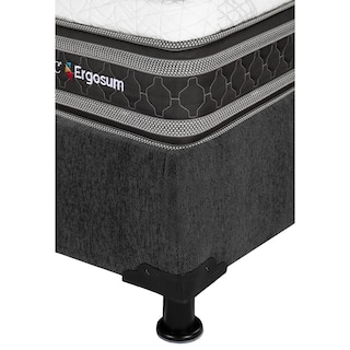 Foto 4 | Colchón Restonic Ergosum King Size Color Negro + Box Dicasa Gris + Sábanas Basic