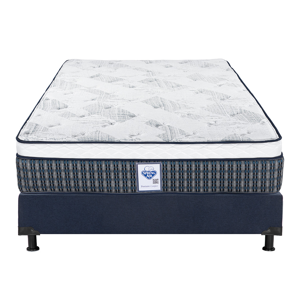Foto 2 | Colchón Spring Air Cardona Color Azul Queen Size + Box Dicasa Azul + 2 Almohadas Trinity
