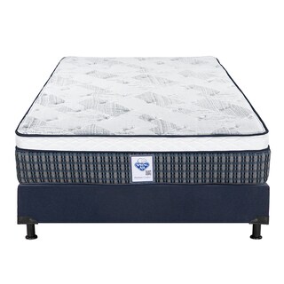 Foto 2 | Colchón Spring Air Cardona Color Azul Queen Size + Box Dicasa Azul + 2 Almohadas Trinity