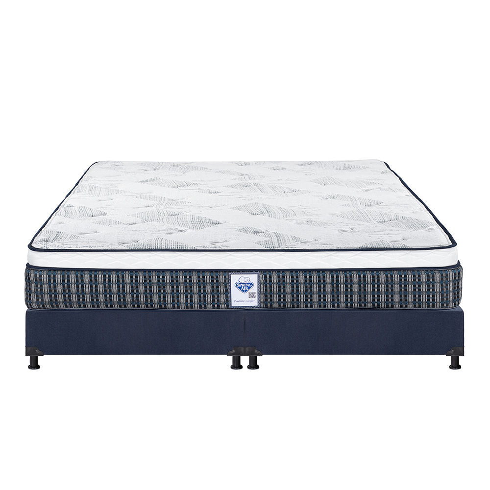 Foto 2 | Colchón Spring Air Cardona Color Azul King Size + Box Dicasa Azul + 2 Almohadas Trinity