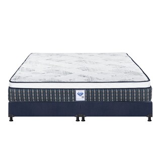Foto 2 | Colchón Spring Air Cardona Color Azul King Size + Box Dicasa Azul + 2 Almohadas Trinity