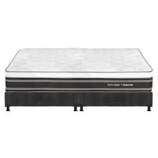Foto 2 | Colchón Restonic Ergosum Box Color Gris Carbon King Size + Box + Almohada 2pack + Protector Cloud