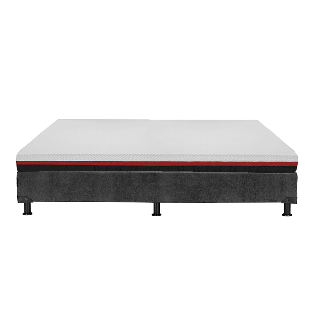 Foto 4 | Colchón Restonic Roll Box Color Gris Carbon Queen Size + Box + Edredón Homy