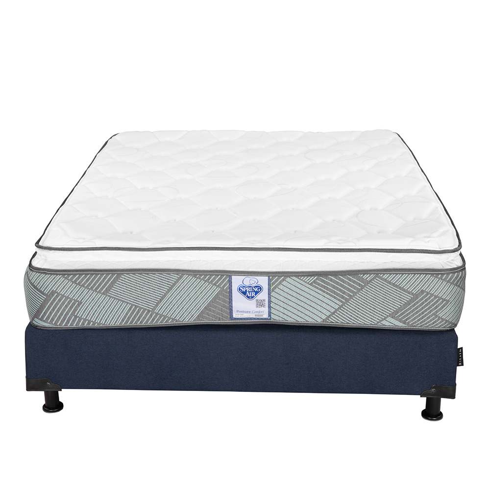 Foto 2 | Colchón Spring Air Baggio Box Color Azul Matrimonial + Box + Almohada 2pack + Protector Cloud