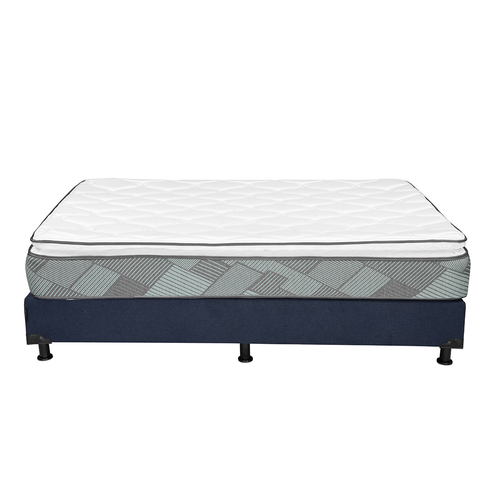 Foto 4 | Colchón Spring Air Baggio Box Color Azul Matrimonial + Box + Almohada 2pack + Protector Cloud