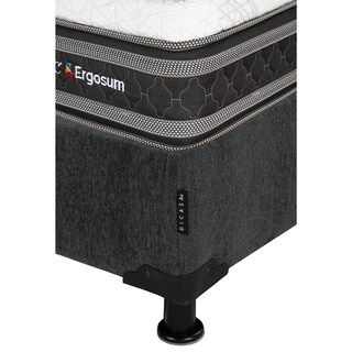 Foto 3 | Colchón Restonic Ergosum Box Color Gris Carbon Matrimonial + Box + Almohada 2pack + Protector Cloud