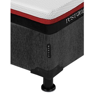 Foto 3 | Colchón Restonic Roll Box Color Gris Carbon King Size + Box + Edredón Homy