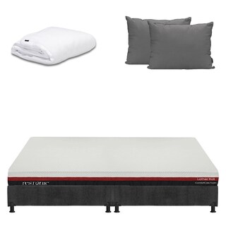 Foto 1 | Colchón Restonic Roll Carbón King Size + Box + Almohada 2pack + Protector Cloud