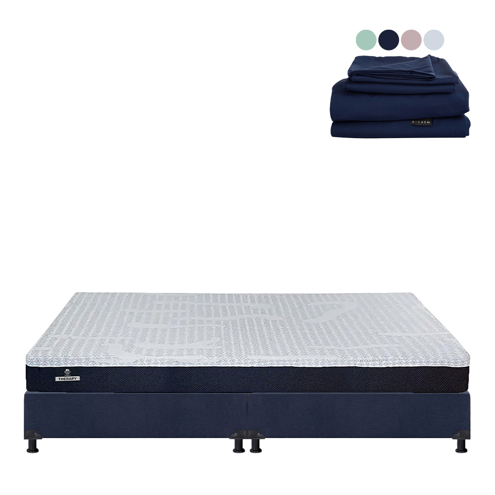 Colchón Spring Air Therapy King Size + Box + Sábanas Softy