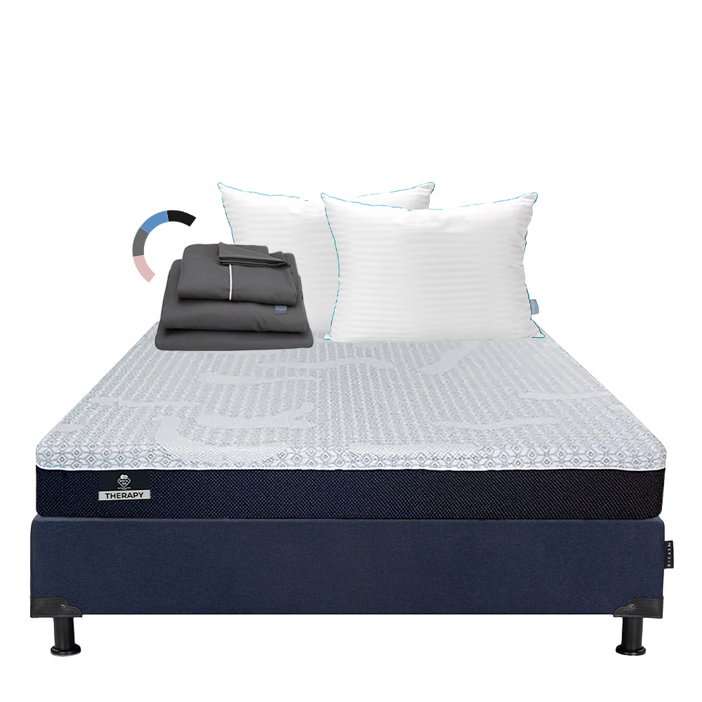 Foto 1 | Colchón Spring Air Therapy Queen Size + Box + Almohada Royal Twin + Sábanas Royal