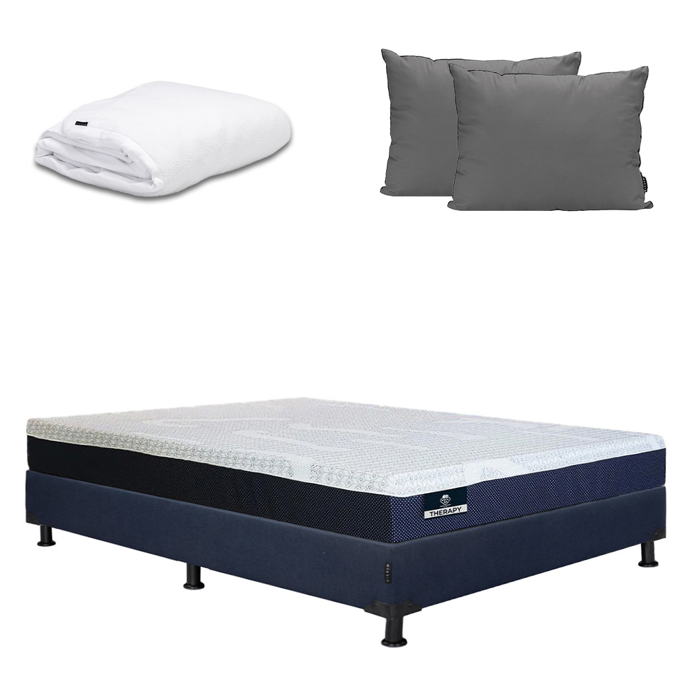 Foto 1 | Colchón  Spring Air Therapy Queen Size + Box + Almohada 2pack + Protector Cloud
