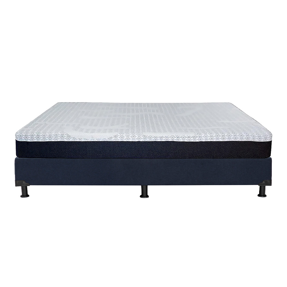 Foto 5 | Colchón Spring Air Therapy Color Azul Queen Size + Box Dicasa Azul + 2 Almohadas Trinity