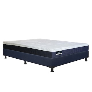 Foto 3 | Colchón Spring Air Therapy Color Azul Queen Size + Box Dicasa Azul + 2 Almohadas Osos