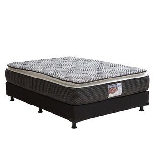 Foto 3 | Colchón Spring Air Omega King Size + Box Dicasa Color Negro +2 Almohadas Trinity + Sábanas Trinity