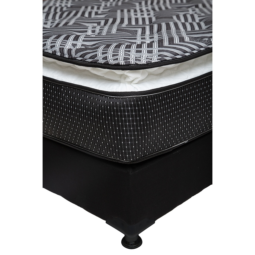 Foto 4 | Colchón Spring Air Omega King Size + Box Dicasa Color Negro +2 Almohadas Trinity + Sábanas Trinity