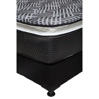 Foto 4 | Colchón Spring Air Omega King Size + Box Dicasa Color Negro +2 Almohadas Trinity + Sábanas Trinity