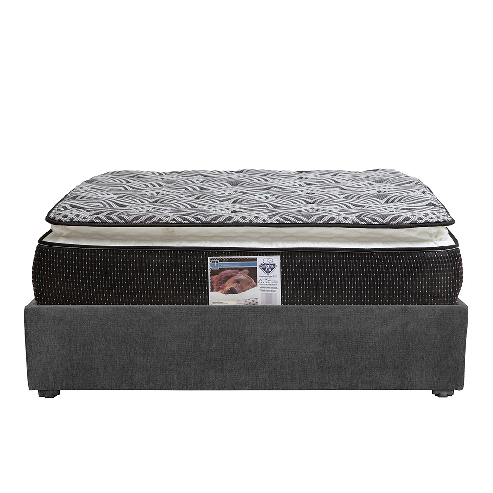 Foto 2 | Colchón Srpring Air Omega Matrimonial + Base Cama Gris Carbon + Protector Cloud + Sábanas Softy + Edredón Homy