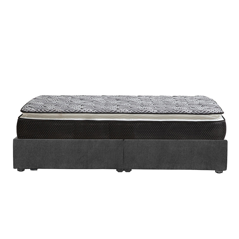 Foto 4 pulgar | Colchón Srpring Air Omega King Size + Base Cama Gris Carbon + Protector Cloud + Sábanas Softy + Edredón Homy