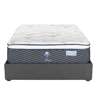 Foto 2 | Colchón Srpring Air Dover Queen Size + Base Cama Gris Oscuro + Protector Cloud + Sábanas Softy + Edredón Homy