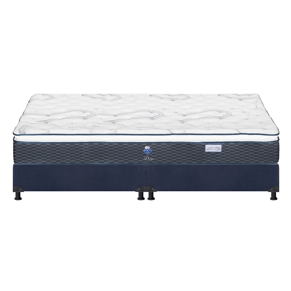 Foto 2 | Colchón Spring Air Dover King Size + Box Dicasa Color Azul+ 2 Almohadas Osos + Protector Ultra + Sábanas Basic