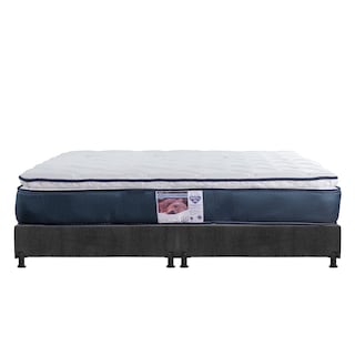Foto 2 | Colchón Spring Air Mónaco King Size + Box Color Gris + 2 Almohadas Osos + Protector Ultra + Sábanas Basic