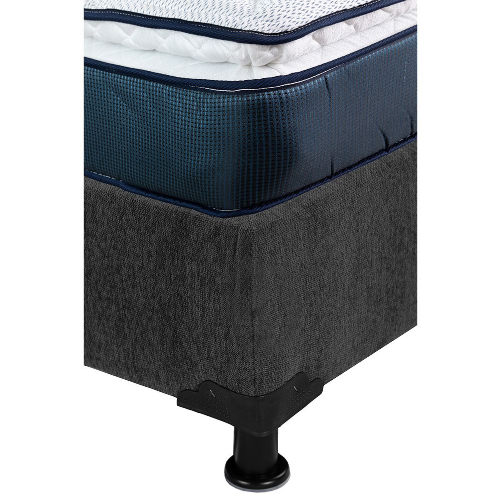 Foto 5 pulgar | Colchón Spring Air Mónaco Matrimonial + Box Color Gris + 2 Almohadas Osos + Protector Ultra + Sábanas Basic