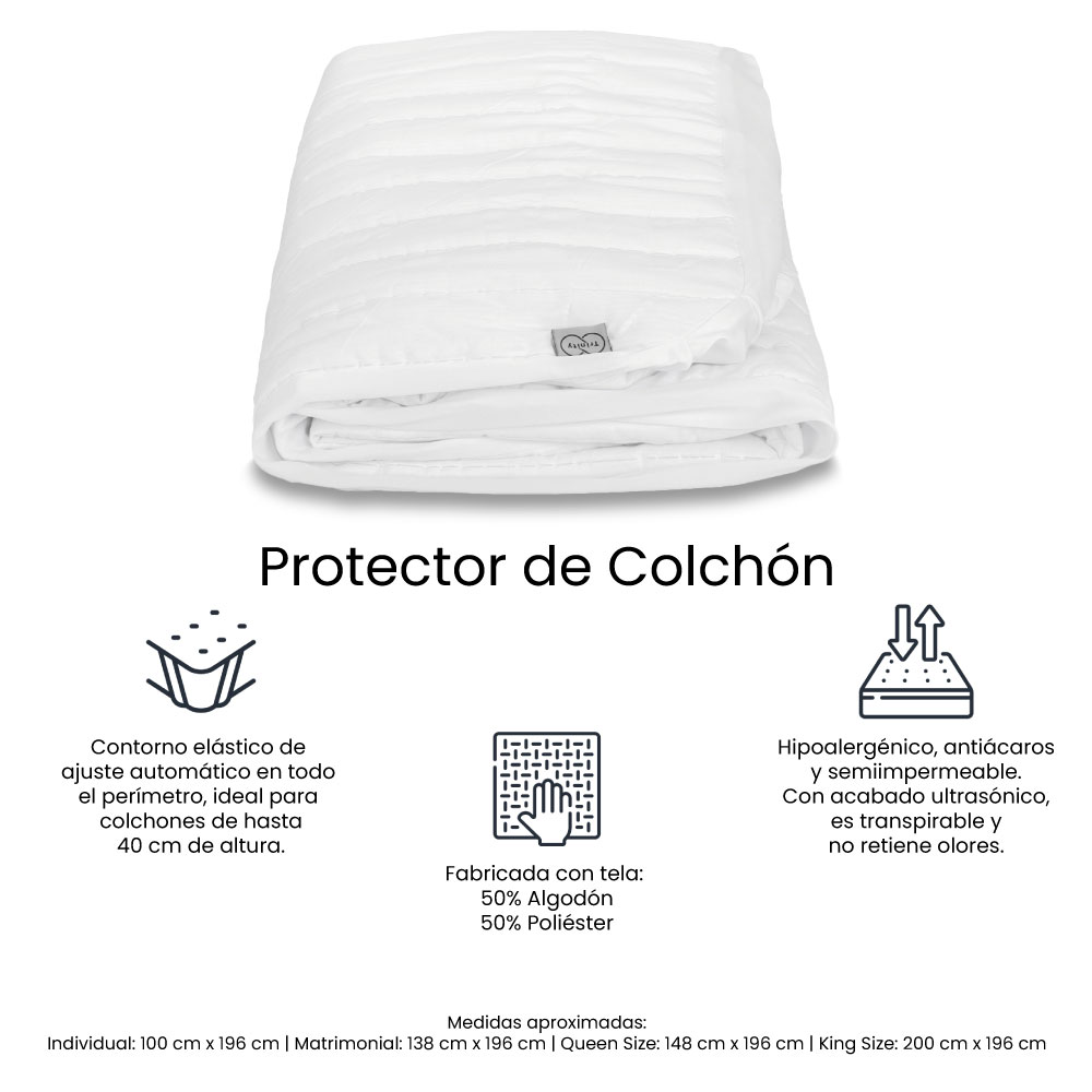 Foto 7 pulgar | Colchón Spring Air Dover King Size + Box Dicasa Color Azul + 2 Almohadas Trinity + Protector Trinity