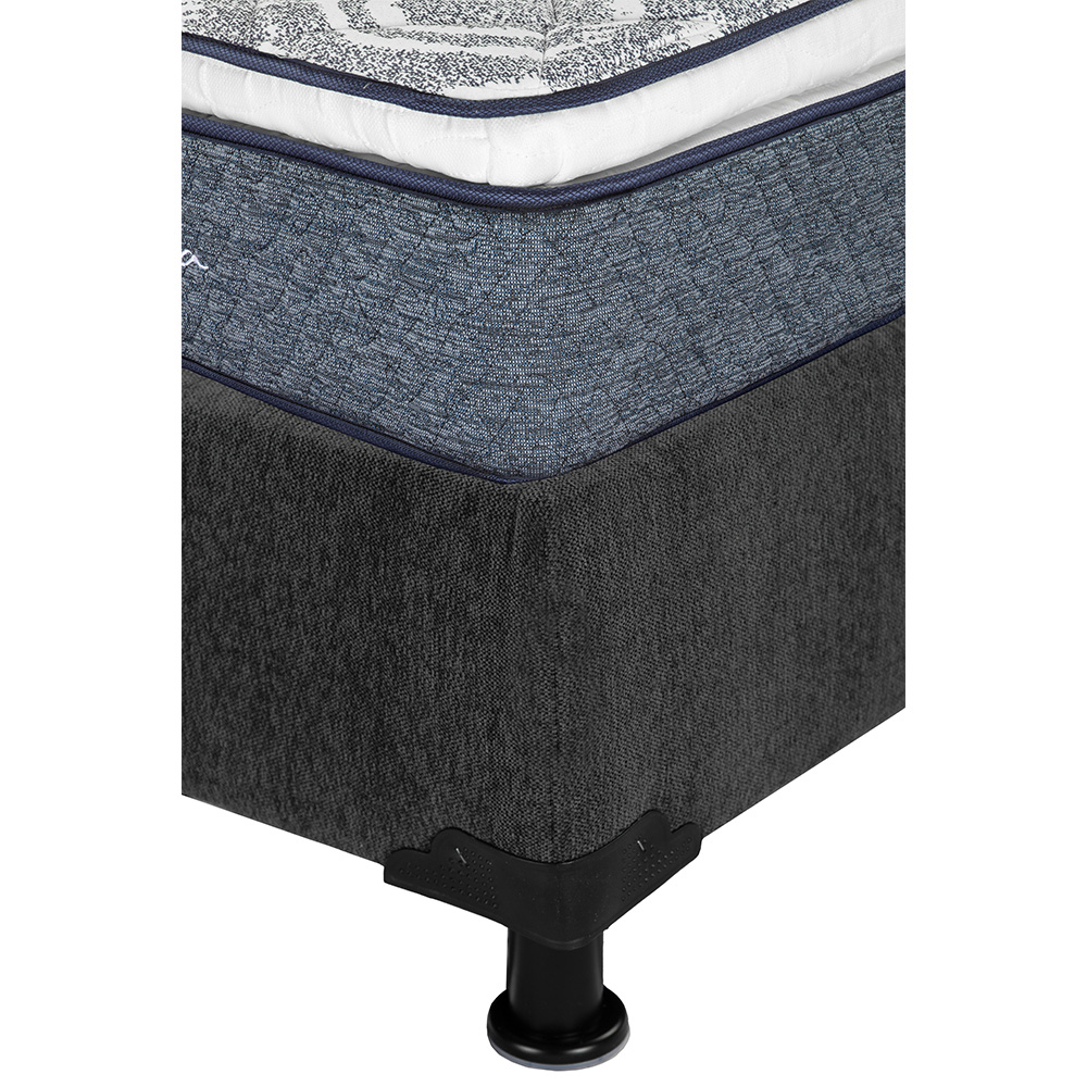 Foto 4 | Colchón Restonic Ghana + Box Dicasa Color Gris Matrimonial + 2 Almohadas Osos + Protector Ultra + Sábanas Basic