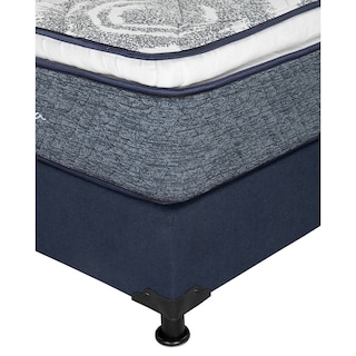 Foto 4 | Colchón Restonic Ghana + Box Dicasa Color Azul King Size + 2 Almohadas Trinity