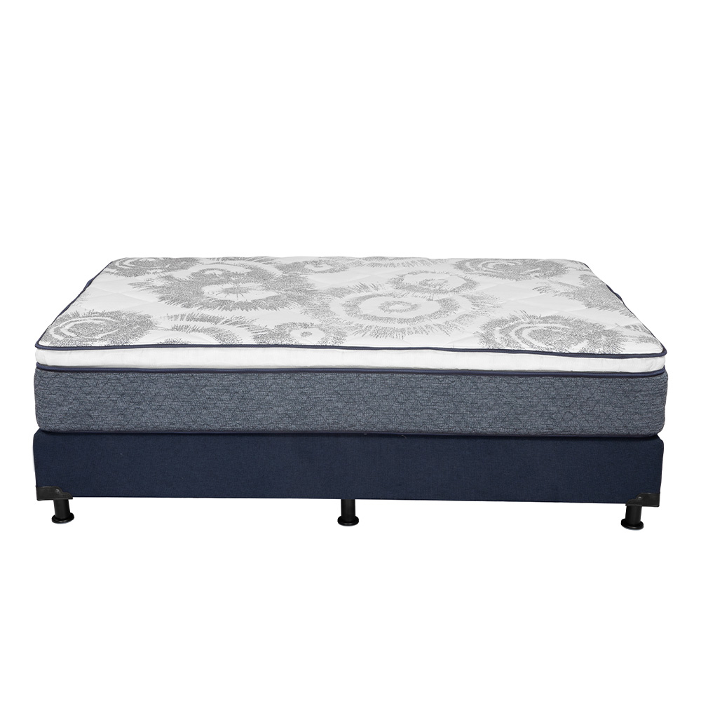Foto 5 | Colchón Restonic Ghana + Box Dicasa Color Azul King Size + 2 Almohadas Trinity