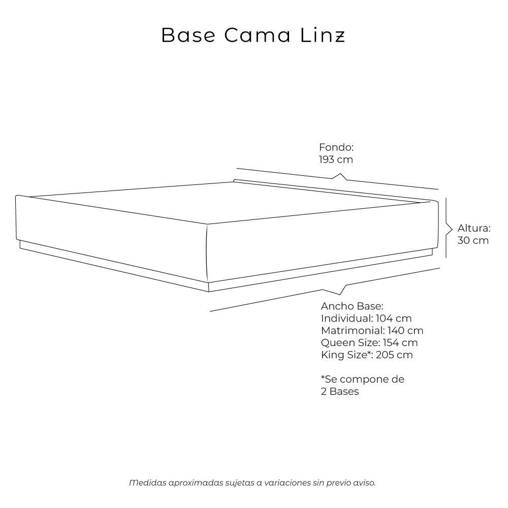 Foto 6 pulgar | Base Cama Dicasa Linnz Queen Size Color Negro