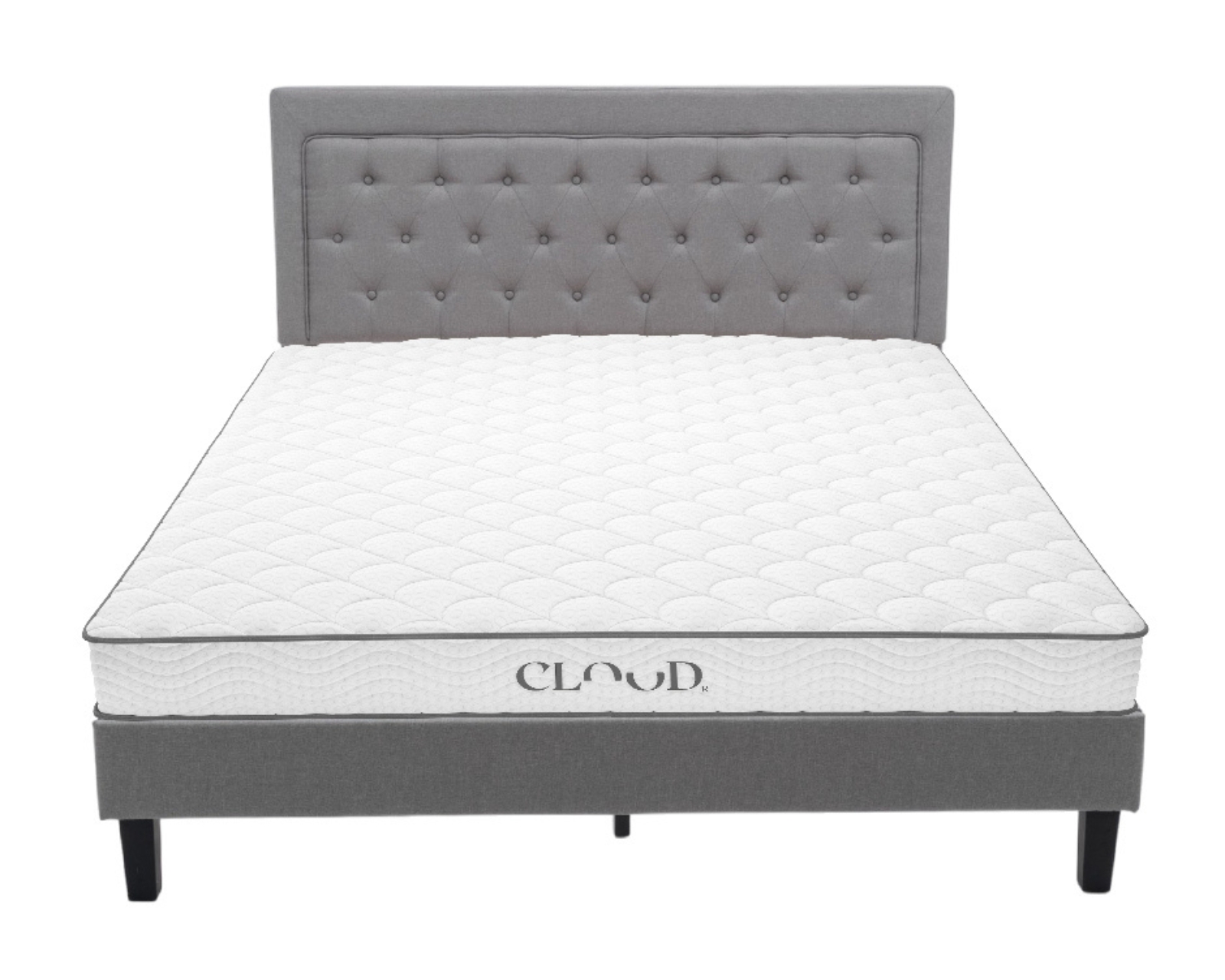 Foto 1 | Set Queen Size Cloud De Colchón Eco Y Cama Linen Gris