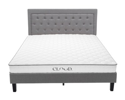 Foto 1 | Set Matrimonial Cloud De Colchón Eco Y Cama Linen Gris