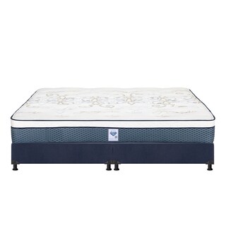 Foto 2 | Colchón Spring Air Cantabria + Box Dicasa Color Azul King Size + 2 Almohadas Trinity + Protector Trinity