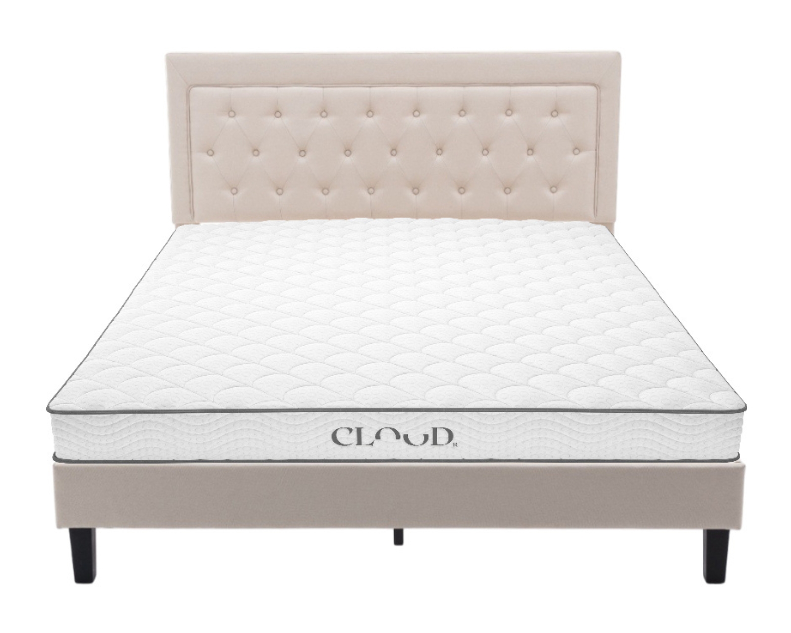 Foto 1 | Set Matrimonial Cloud De Colchón Eco Y Cama Linen Beige