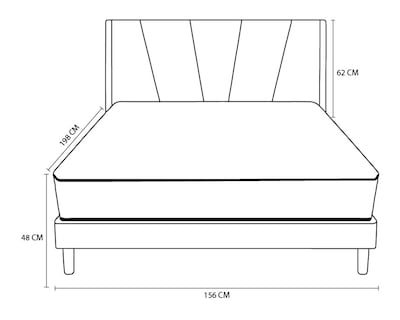 Foto 8 | Colchón Queen size + Cama Beige | Set Cloud Eco Cambridge | Cama Completa